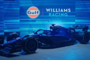 ウィリアムズが2023年型F1マシン「FW45」のカラーリングを発表　公式パートナーにGulf