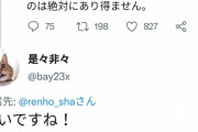 【悲報】蓮舫さん、ツイッタラーにど正論噛まされる