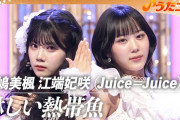 【動画】Juice=Juice江端妃咲＆川嶋美楓（えばみふ）が「うたコン」で歌唱した「淋しい熱帯魚（Wink）」がYouTubeで40万再生突破！