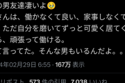 【朗報】女さん「私の男友達すごいよ！奥さんは働かなくていい、家事しなくていいって言ってた！」