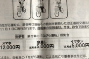 自転車のながら運転･飲酒運転､11月1日から罰則化