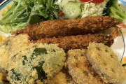 エビフライ定食作ったから見て