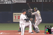 オリックス２ー２阪神　8回表　パスボールで同点に追いつく