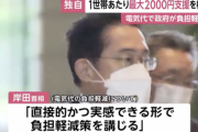 【朗報】岸田「電気代対策、最大2000円支援！」