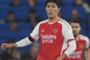 アーセナル冨安は「並外れている」　偽SBも適応…“マルチな才能”に英絶賛「確実に上達」