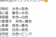 【AKB48】17期研究生のメンバーサイリウムカラーがこちら！！