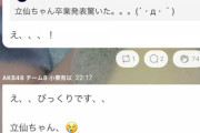 【悲報】チーム８小栗有以さん、立仙卒業を知らなかったｗｗｗ【AKB48】