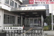 交際相手（68）を包丁で殺害しようとして学生（24）逮捕