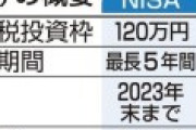 「金持ち優遇だ！」との批判を受けニーサの恒久化、見送りへ