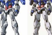 「ガンダムエクシア」のデザイナー画稿とアニメ画稿を見比べてみると…