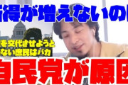 ひろゆき「庶民の給料が上がらないのは自民党の責任。ただ僕は庶民じゃないから自民党ウェルカム。」