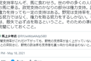 立憲支持率、5.5％から2.5％に