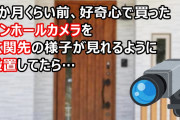 1か月くらい前、好奇心で買ったピンホールカメラを玄関先の様子が見れるように設置してたら…