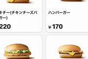 【悲報】マックのハンバーガー、170円へ！！！