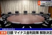 日銀､マイナス金利解除･YCC(長短金利操作)撤廃･ETF/REIT買入終了を決定