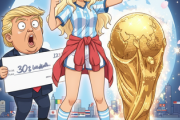サッカーW杯、300億ドルの経済効果にトランプ大統領驚き 輝くトロフィーも