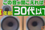 【悲報】TBS「このモスキート音聞こえたら30歳以下、聞こえない奴は爺とババア」
