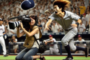 【決定的瞬間】大谷が投げたヘルメットが女性カメラマンに直撃する瞬間をご覧くださいｗｗｗｗ