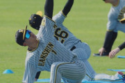 阪神　ドラ１森下翔太２軍本隊のアップに合流　ダッシュやストレッチこなす