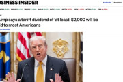 トランプ大統領、国民に2,000ドルの関税配当金を支払うと発表