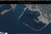 ノヴォロシスクに集結していたロシア海軍揚陸艇が一斉に出港した模様、また蛇島に特攻か？