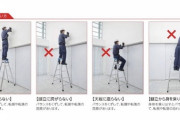 【画像】脚立の使い方を知ってる奴、いない