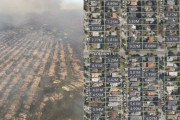 【悲報】ロサンゼルス、山火事で平均5億円の家が並ぶ高級住宅街が燃え尽きる