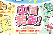 【画像】「サンリオキャラクター大賞」2023年中間発表！シナモロール＆ポムポムプリン＆ポチャッコでトップ3犬キャラ！！はぴだんぶいメンバー健闘も窺えて楽しい。