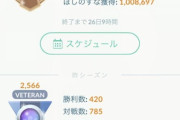【ポケモンGO】同じ「勝数/対戦数」なのにレートに開き、格下狩りしてたって事？