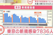 【動画】東京都　新たに７８４６人感染　 先週より急増❓❗