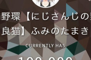 文野環がch登録者数10万人突破！！【Vtuber】