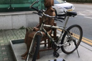 少女像に自転車チェーンロックかけて非難浴びた30代、鍵を壊した警察を逆に告訴＝韓国の反応