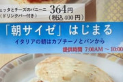 【朗報】サイゼリヤ、驚愕の朝食セット300円を販売ｗｗｗｗｗｗｗｗ