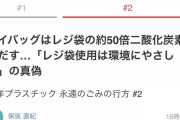 マイバッグはレジ袋50枚分の二酸化炭素をだすと判明 |  50回以上使えるから問題ない  |  レジ袋有料化の理由って二酸化炭素排出量が主じゃないやろ