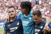 ホッフェンハイムの日本代表DF町田にアクシデント…リーグ戦デビューも左ヒザを痛め負傷交代