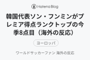 韓国代表ソン・フンミンがプレミア得点ランクトップの今季8点目（海外の反応）