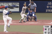 中日０ー３阪神　５回表　島田海吏　タイムリーヒット