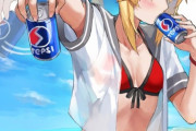 【FGO】水着のモーさんイラスト！！　モーさんと一緒にコーラ飲みたいね！！