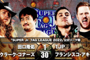田口隆祐 クラーク・コナーズ vs TJP フランシスコ・アキラ『SUPER Jr. TAG LEAGUE 2022』