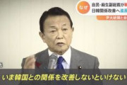 【TBS】麻生副総裁「韓国との関係を改善しないといけない」