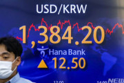 【韓国紙】ウォンの下落、円・人民元・ユーロより急激な勢い