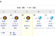 8月30日(金)～9月1日(日)のDeNA対中日(バンテリンドーム)は3試合いずれも中止が決定