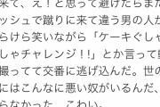 【悲報】Twitter女さん、買ったばかりのケーキをぐしゃぐしゃに蹴られる