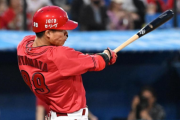 カープ二俣、プロ初ホームラン！ヤクルト高橋奎二から1号完璧弾！！