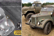 ロシア軍が博物館級の軍用車両「GAZ-69」に乗って突撃…装甲なくスクラップと化す！