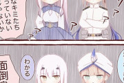 【FGO】大雨を気にも留めないメリュジーヌちゃんとキャプテンくん！！　綺麗好きな二人すこｗ