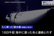 【悲報】 沈んだタイタニック号を見に行った潜水艇、行方不明へ