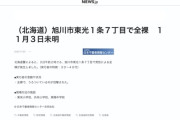 11月の午前2時　旭川市内で全裸の男が目撃される