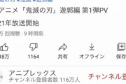 【アニメ】鬼滅2期のPV、9時間で350万再生w