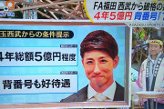 【速報】西武、ソフトバンク福田に提示した金額は4年5億だった